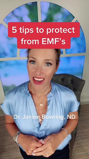 5 tips to protect from emfs. Emf or electromagnetic fields can be harmful to your health. Use these 5 tips to protect yourself. #emf #holistichealth #naturalhealth #drjanine