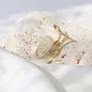 [Hot Item] New Arrival 3D Metal Crystal Diamond Nail Tip Rings Nail Art Jewelry