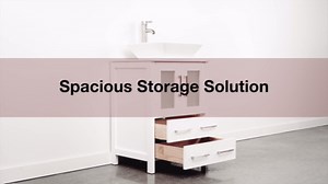 Vanity Art 36 Inch Vessel Single Sink Bathroom Vanity Cabinet with 1 Mirror, Engineered Marble Top Bathroom Cabinet Compact Set with 5 Dovetail Drawers and Soft Closing Doors, VA3124-36-VG