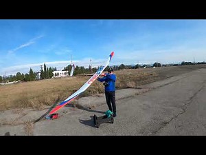 F5J model NEUTRINO 4m.Russia. Часть 1 .Training flights on the Neutrino glider model. Part 1