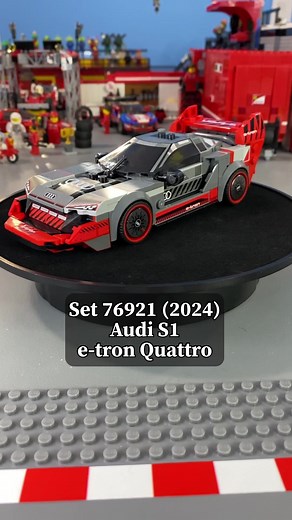 Audi Speed Champions • LEGO Sets - 75872 Audi R18 e-tron Quattro (6w) - 75873 Audi R8 LMS (6w) - 76896 1985 Audi Sport Quattro (8w) - 76892 Audi S1 e-tron Quattro (8w) MOCs - Alt-build racing hyper car designed by @keep_on_bricking - Audio R8 LMS designed by “kmpmocs” - Hoonitron designed by @mocturnal_creations Build instructions 👆🏼for all mocs available on their Rebrickable.com accounts. Hoonitron stickers & printed Toyo Tires by @brickvisions available at Brickvisions.com (link in my bio on