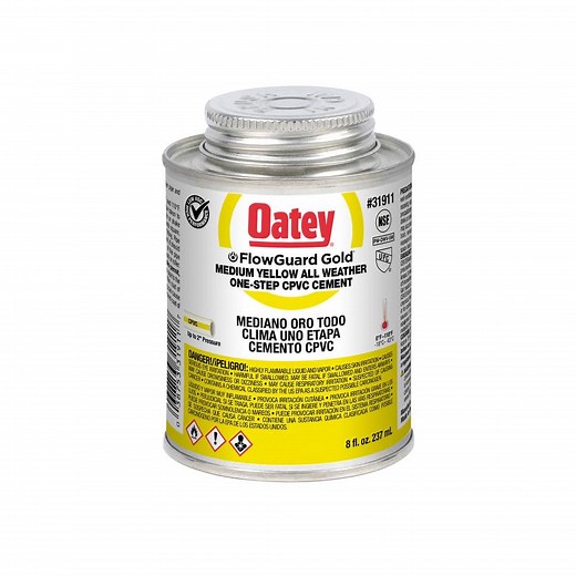 Reviews for Oatey FlowGuard Gold One-Step 8 oz. Medium Yellow All-Weather CPVC Cement | Pg 1 - The Home Depot