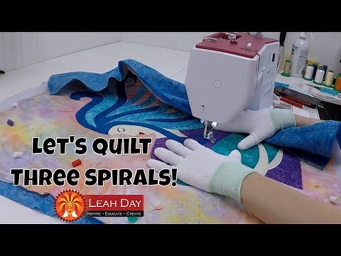 How to Quilt Three Easy Spiral Designs - Eternal Love Quilt