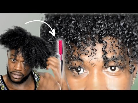 *NEW* TWIST COMB METHOD | SUPER Defined Curls For Black Men