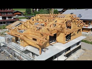 Montage d'un chalet bois