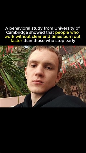 people who work without clear end times burn out faster