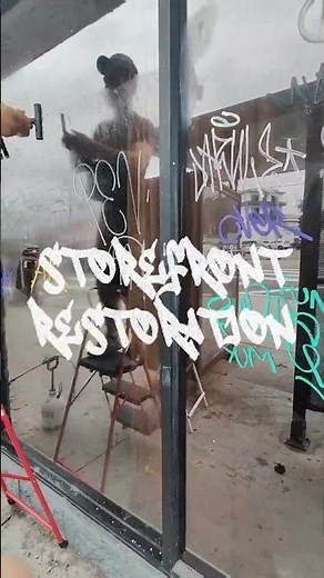 Step-by-step on how to remove graffiti and anti-graffiti film installation 👇