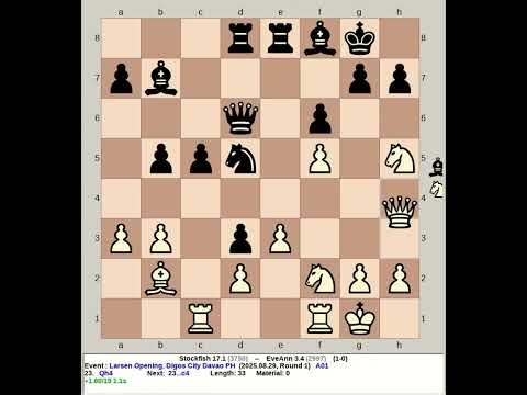 Stockfish 17.1 vs EveAnn 3.4 | Larsen Opening #chess
