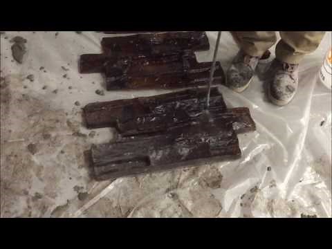 How to Do Vertical Stamped & Carved Concrete Overlay STEP 4 of 5