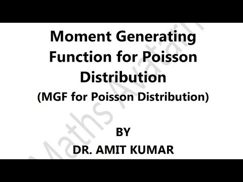 Moment Generating Function for Poisson Distribution 