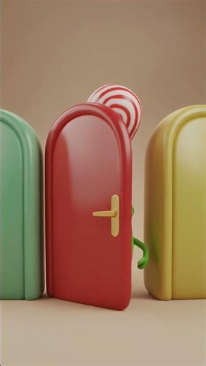 “Green Monster Found a Surprise Behind the RED Door! 😱🎈”. #shorts