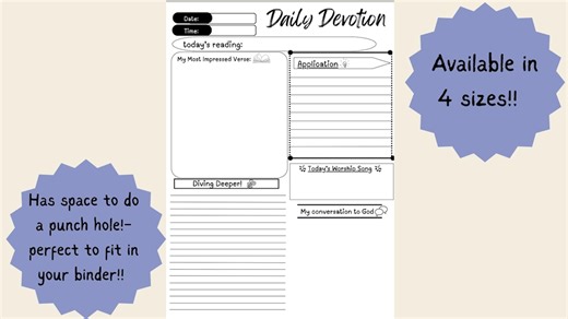 Daily Devotion Journal | Daily Devotional Printable | Daily Devotion Digital - Etsy