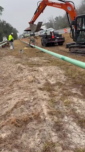 Part of the pullback on Miller Pipeline in Florida #pipeline #florida