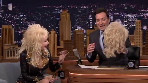 Jimmy Fallon Wears Dolly Parton's Wig