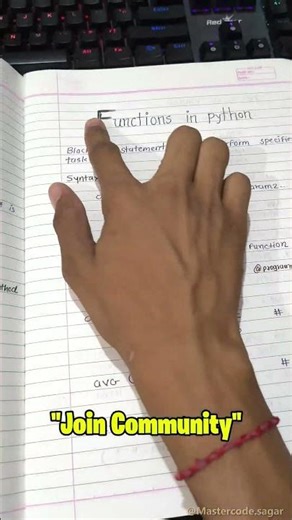Python Handwriting Notes For Interview.....#coding #shortvideo