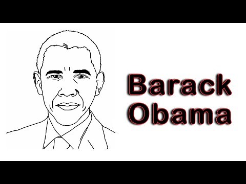 Barack Obama Drawing Easy Sketch | How to Draw Barack Obama Outline