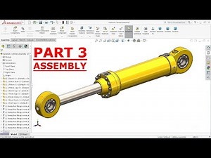 Solidworks tutorial Design of hydraulic cylinder Assembly Part 3