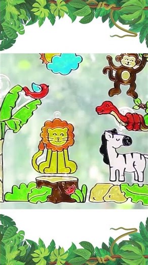 Window Art – Jungle 🐒 | DIY Kids Craft for Windows!