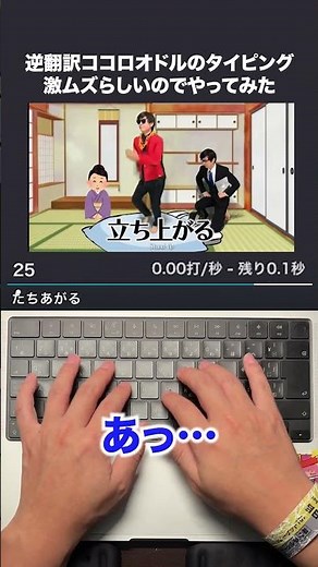"Reverse Translation Kokoro Odoru" is apparently extremely difficult to type, so I tried it.