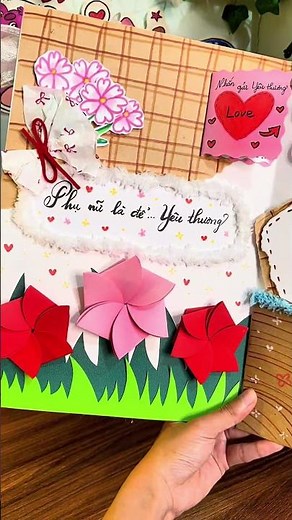 DIY With Panoah | Ý tưởng thiệp handmade kích thước A4( A3 gập ) nhắn gửi yêu thương ❤️