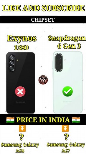 Samsung Galaxy A26 vs Samsung Galaxy A27 #shorts