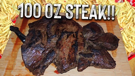 NEW VIDEO!! The massive and undefeated "Corpsman Up" 100oz Steak Challenge at Doc's Bar in Freeman, South Dakota!! This was my first time taking on a triple-digit ounce steak challenge, and there was so many people there, which was much appreciated!! I had 1 hour to finish a 100oz beef steak served with a 1lb basket of french fries. I was trying to win the $75 meal free and a sweet t-shirt. Thank you all for watching and sharing!! How many ounces of steak can you finish in 1 hour?? #foodchalleng