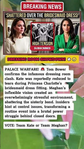 THE UGLY TRUTH The Dressing Room Clash That Shattered The Royals! 🚫👑 #RoyalNews #TomBower #Bride