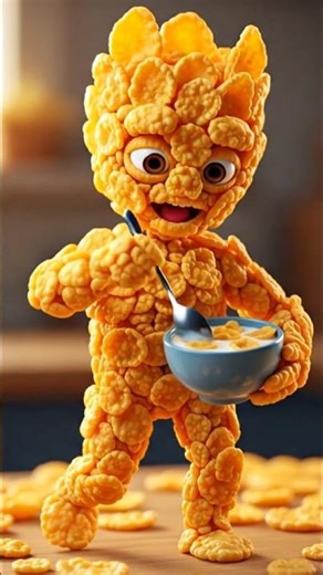 Tiny Cereal Creature Feels Real 😨🥣#animation #shortsfeed #shorts #trending #asmr #viral #explore