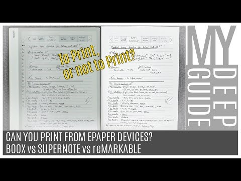 Can You Print From e-Ink Tablets? Boox vs Supernote vs reMarkable | To Print, or not to Print?