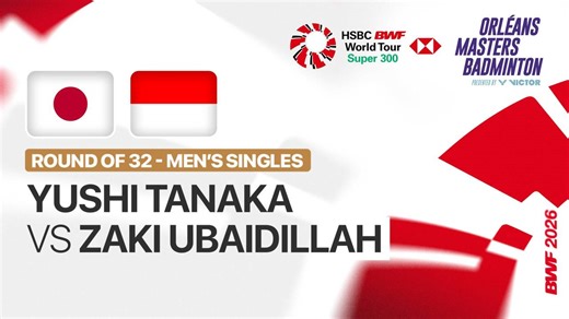 Yushi Tanaka (JPN) vs Moh. Zaki Ubaidillah (INA) - Full Match | Orleans Masters Badminton 2026 presented by VICTOR