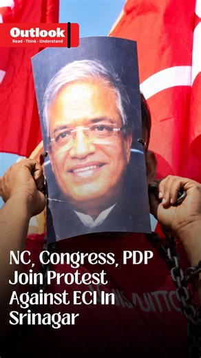 NC, Congress And PDP Hold Joint Protest Against ECI, CEC In Srinagar
