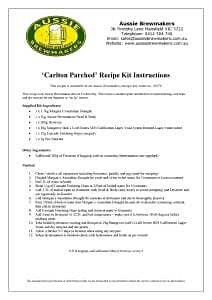 Carlton Dry Recipe | Aussie Brewmakers