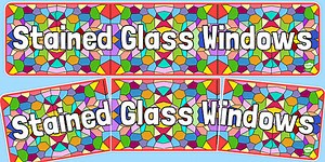 Stained Glass Windows Display Banner