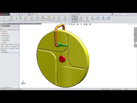 Solidworks tutorial | sketch controlled output Escapement mechanism in Solidworks