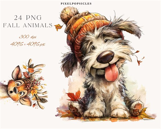 Autumn Woodland Animals Clipart Bundle: Fall Forest PNG Images - Etsy