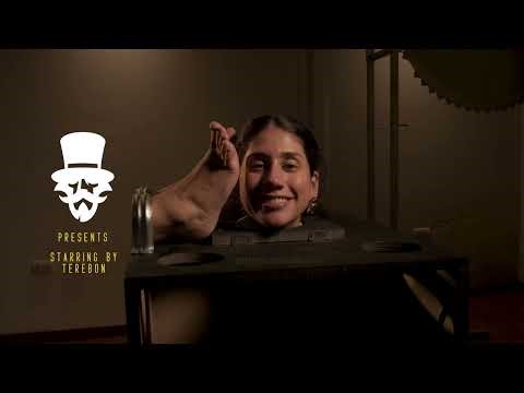 disembodied head sniffing her own feet Terebon Teaser