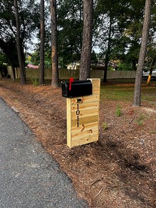 Modern Pine Mailbox With Solar Lights & House Numbers - Etsy