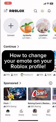 How to change your emote on your Roblox profile! #roblox #robloxshorts #profile #newupdate