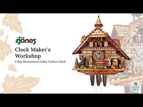 Clock Maker's Workshop 8 Day Mechanical Chalet Cuckoo Clock With Dancers 55cm By HÖNES