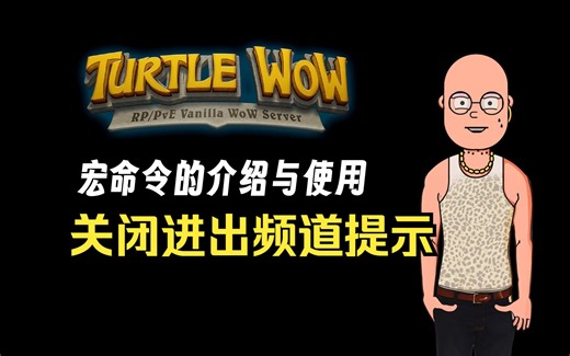 【乌龟魔兽宏命令】使用宏命令，屏蔽乌龟服聊天频道进出的提示