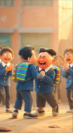 Two boys fight in class room #cartoon #class