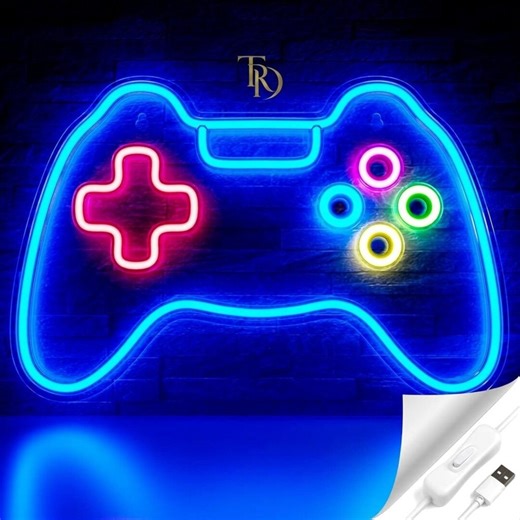Gaming Controller Neon Sign, Gamepad LED Light, Gaming Room Decor, Gift for Boys - Etsy