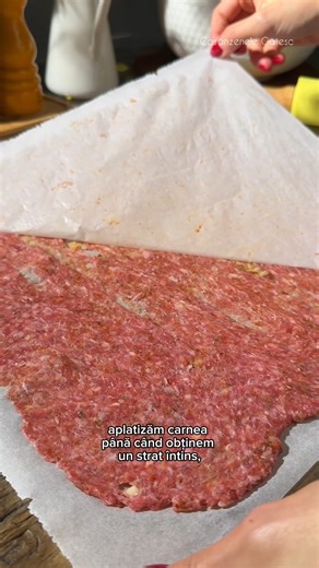 Maria m-a convins sa incercam si noi aceasta reteta virala de kebab la tava... si bine am facut pentru ca a iesit de vis! O pregatim super usor si este atat de buna incat toata lumea va cere si a doua portie. Ne apucam de treaba? 📝Lista ingrediente: - 500 g de carne tocata (noi am folosit porc vita; puteti folosi si piept de pui); - o lingura de boia dulce afumata; - o lingurita de oregano; - 3 catei de usturoi; - sare si piper. 🧑🏻‍🍳 Mod de pregatire: Intr-un bol adaugam carnea tocata cu res