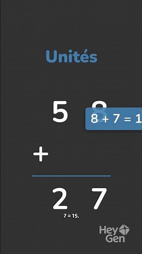 Addition avec retenue ➕