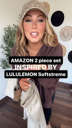 Nina Lyday on Instagram: "I’m a die hard fan of the LULULEMON softstreme line so when I found this set on amazon I was immediately sold! I love the wide variety of color options and it’s affordable price 💁🏼‍♀️ Duh 😛 Say 1910 (correctly) below to get all the outfit details sent to your inbox or as always you can find this look on my Amazon storefront. ( click photos tab to view my outfits) #lululemoninspired #softstremepant #amazonfinds #amazonfashion #amazondeals #fallfashion #fallsets #amazo