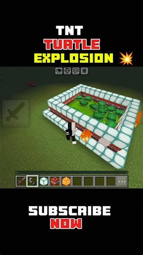 TNT 💥 Turtle explosion 🖤 #minecraftshorts #viralshorts