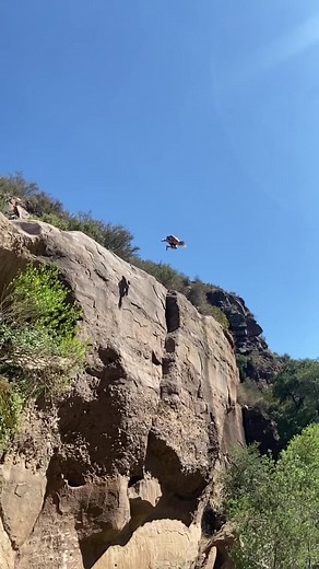 Quadruple gainer into a little pool🙌 #flips #ryanbean #stunts #cliffjumping