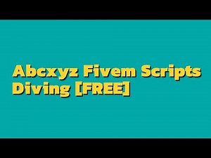 [FIVEM] [FREE] [REMAKE] Diving Scripts