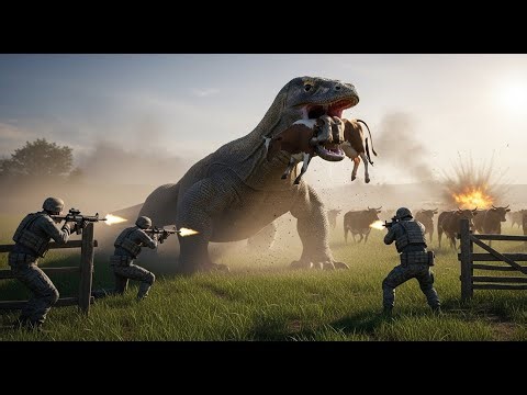 Fearless Heroes Battle Giant Komodo Dragon to Save Farm Animals | animal rescue