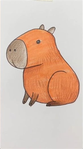 Drawing capybara easy #drawing #capybara